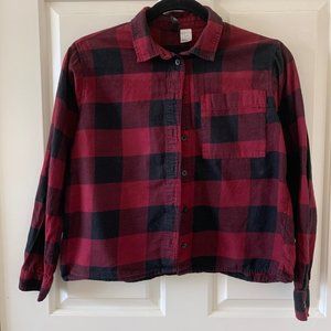 Cropped H&M Red Flannel